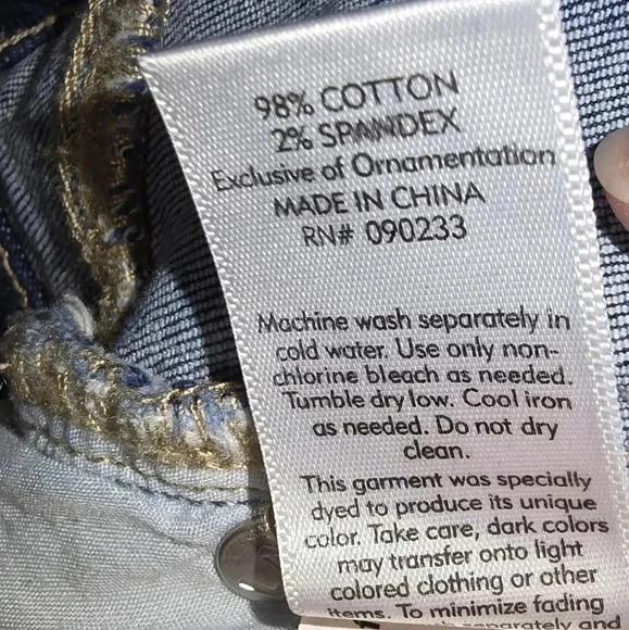 PacSun Super Stretch Ankle Jegging Cutoff Hem Floral Embroidered Jeans Size 24 - Picture 9 of 10